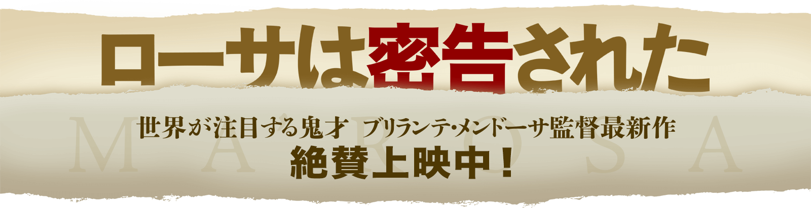 映画『ローサは密告された』 世界が注目する鬼才ブリランテ・メンドーサ監督最新作 絶賛上映中！